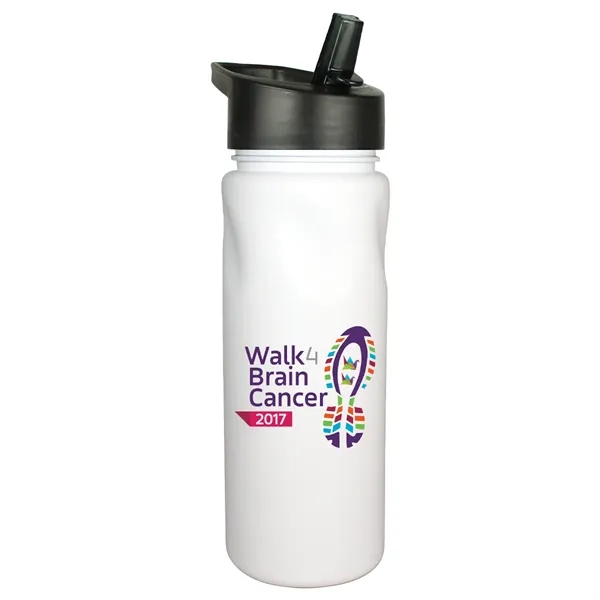 White color option for 24 Oz. Cycle Bottle With Straw Cap Lid, Full Color Digital