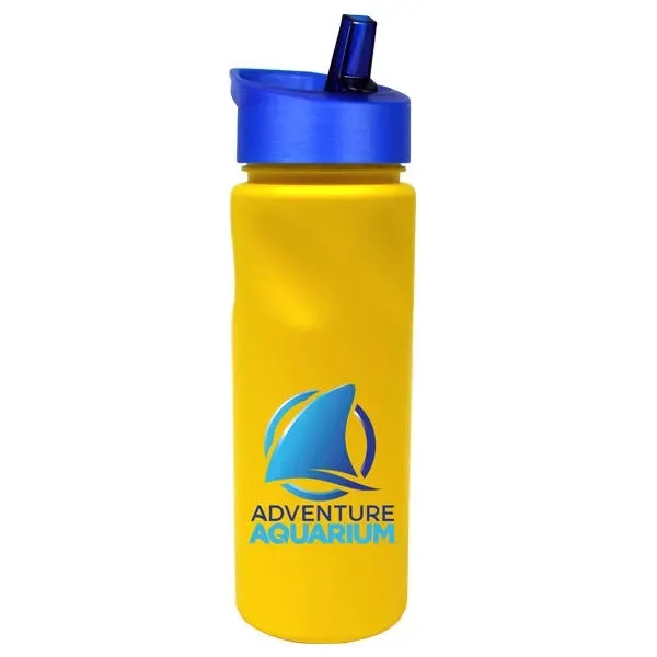 Yellow color option for 24 Oz. Cycle Bottle With Straw Cap Lid, Full Color Digital