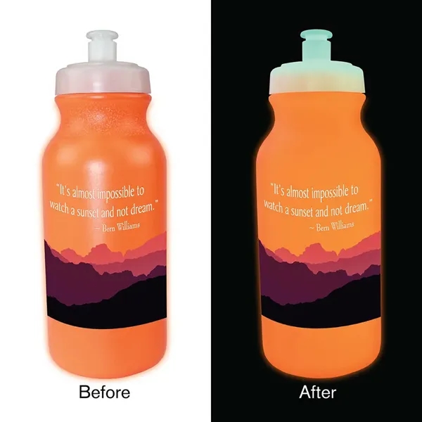 Orange color option for 20 Oz. Nite Glow Cycle Bottle, Full Color Digital