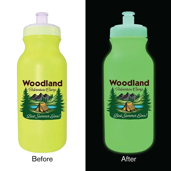 Yellow color option for 20 Oz. Nite Glow Cycle Bottle, Full Color Digital