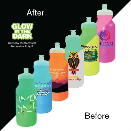 Main photo of 20 Oz. Nite Glow Cycle Bottle, Full Color Digital