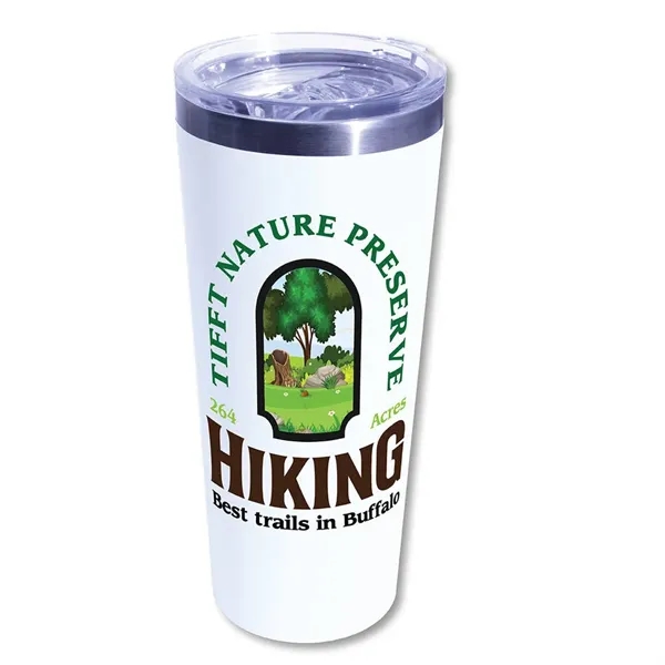 White color option for 22 Oz. Memphis Tumbler With Slide Lid, Full Color Digital