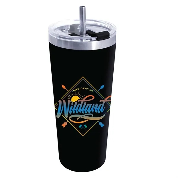 Black color option for 22oz Memphis Tumbler With Flip Top Lid & Stainless Steel Str