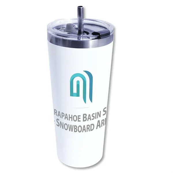 White color option for 22oz Memphis Tumbler With Flip Top Lid & Stainless Steel Str