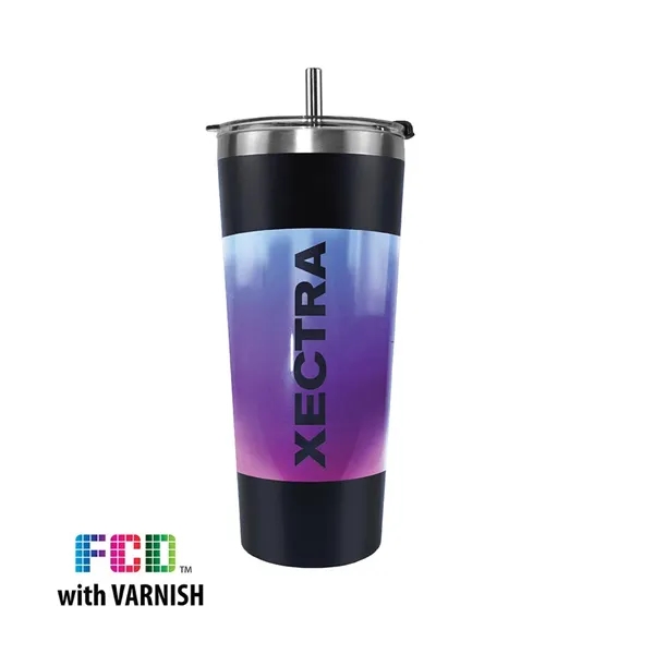 Black color option for 22 Oz. Memphis Tumbler With Flip Top/Stainless Steel Straw L