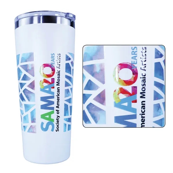 White color option for 22 Oz. Memphis Tumbler With Slide Lid, Fcd With Varnish Or V