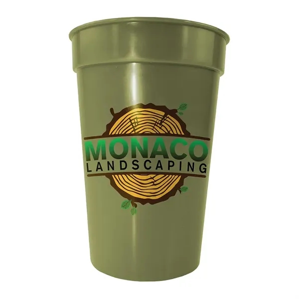 Army Green color option for 17 Oz. Earth Tone Stadium Cup, Full Color Digital