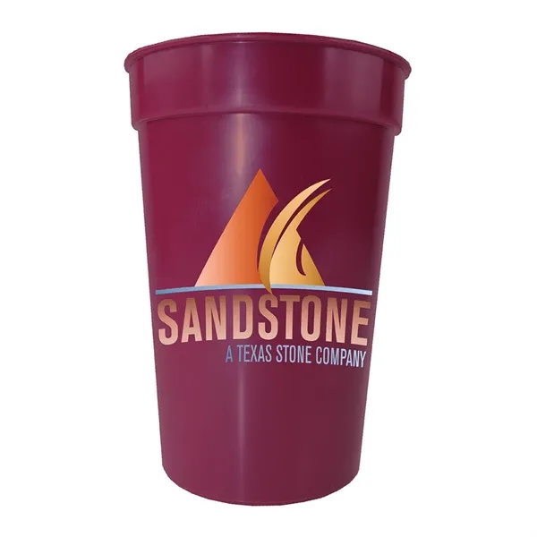 Cranberry color option for 17 Oz. Earth Tone Stadium Cup, Full Color Digital