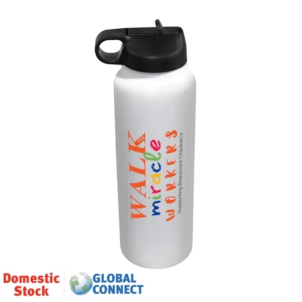 White color option for 32 Oz. Memphis Sports Bottle With Straw Lid, Full Color Digi