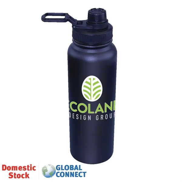 Black color option for 32 Oz. Memphis Sports Bottle With Screw Cap, Full Color Digi