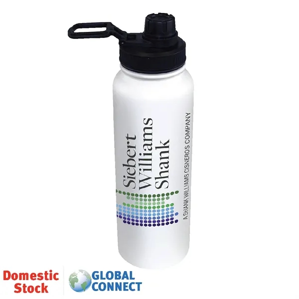 White color option for 32 Oz. Memphis Sports Bottle With Screw Cap, Full Color Digi