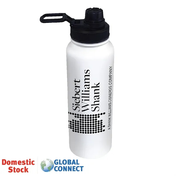 White color option for 32 Oz. Memphis Sports Bottle With Screw On Cap