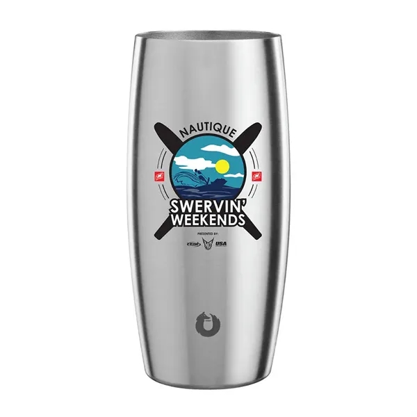 Stainless color option for Snowfox® 18 Oz. Beer Glass, Full Color Digital