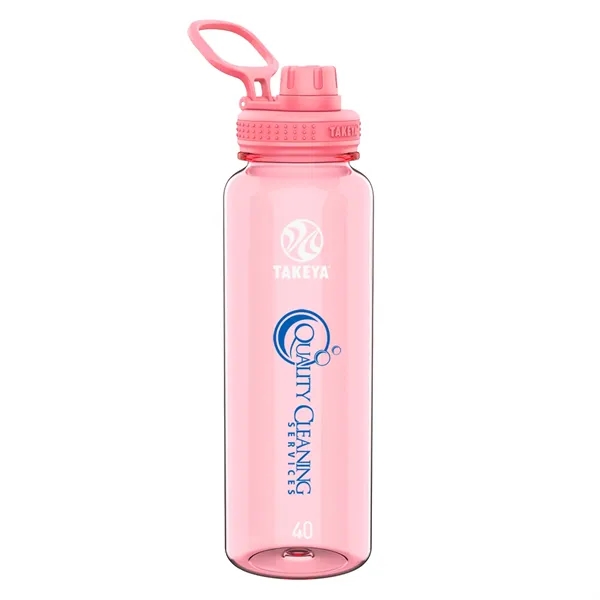 Flutter Pink color option for Takeya® 40 Oz. Tritan Water Bottle With Spout Lid