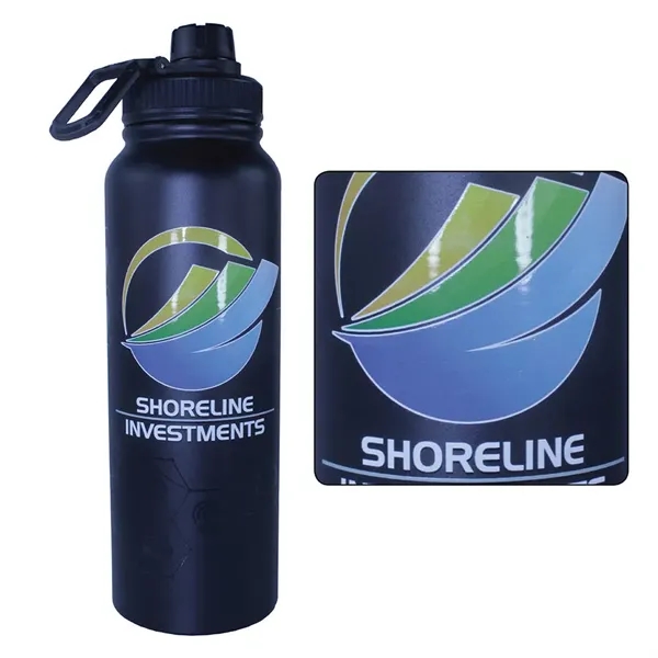 Black color option for 32 Oz. Memphis Sports Bottle With Screw Cap, Varnish