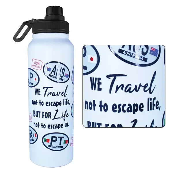 White color option for 32 Oz. Memphis Sports Bottle With Screw Cap, Varnish