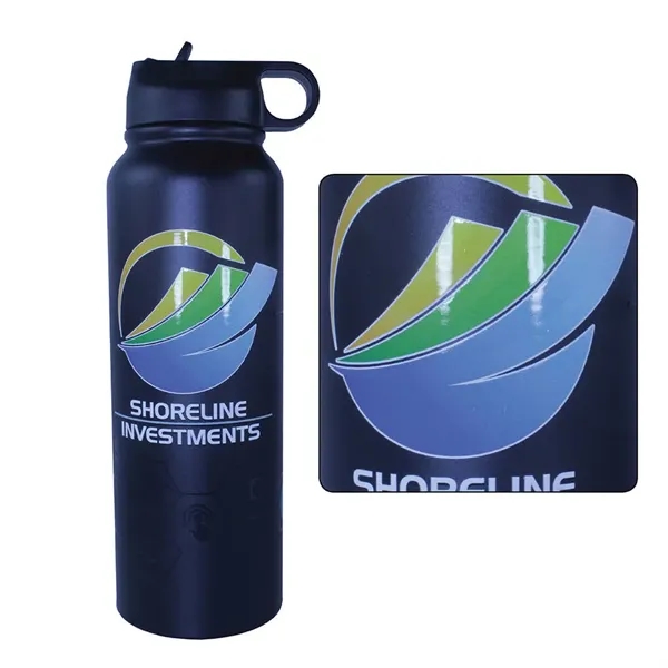 Black color option for 32 Oz. Memphis Sports Bottle With Straw Lid, Varnish