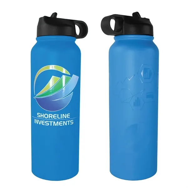 Blue color option for 32 Oz. Memphis Sports Bottle With Straw Lid, Varnish
