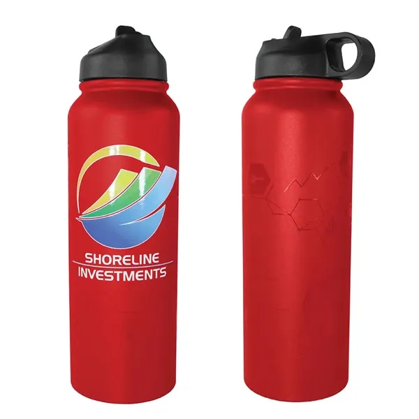 Red color option for 32 Oz. Memphis Sports Bottle With Straw Lid, Varnish