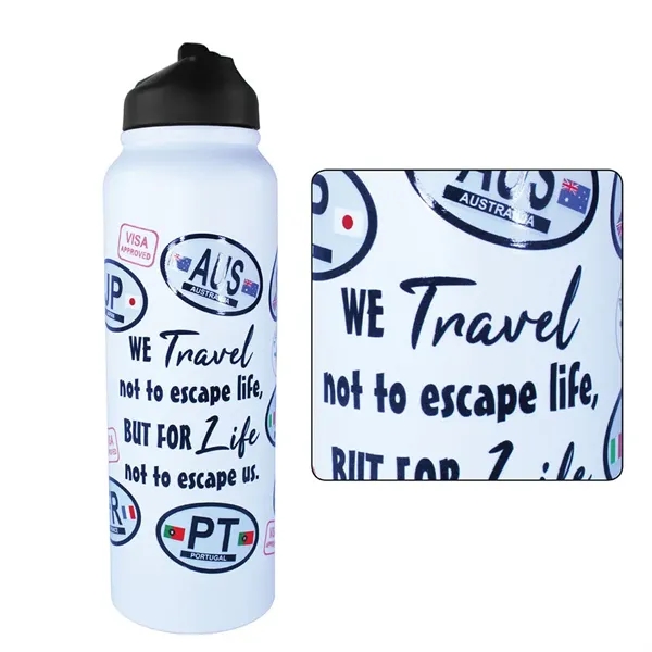 White color option for 32 Oz. Memphis Sports Bottle With Straw Lid, Varnish