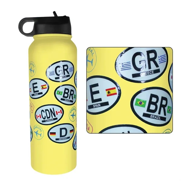 Yellow color option for 32 Oz. Memphis Sports Bottle With Straw Lid, Varnish