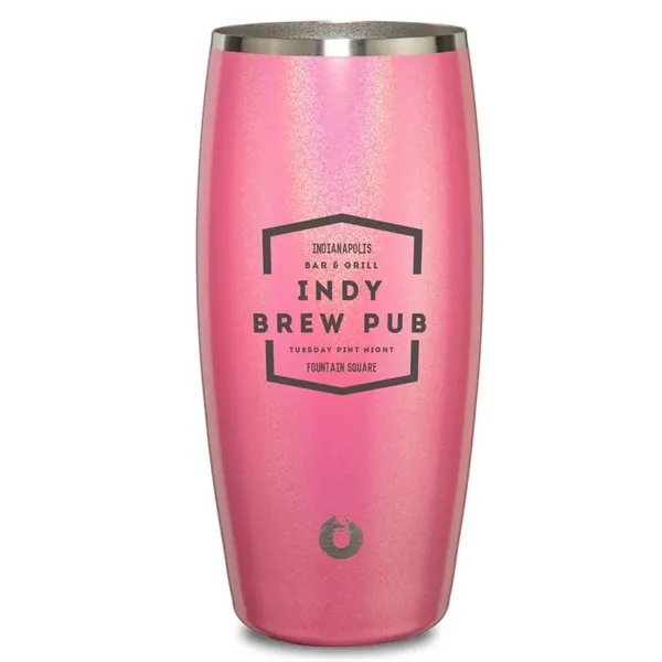 Pink color option for Snowfox® 18 Oz. Shimmer Beer Glass