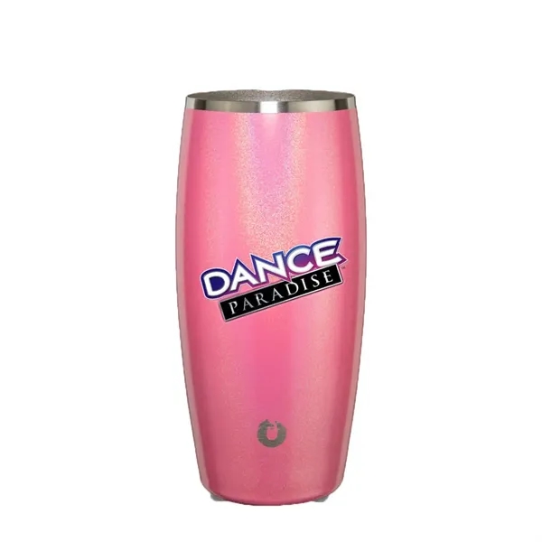 Pink color option for Snowfox® 18 Oz. Shimmer Beer Glass, Full Color Digital