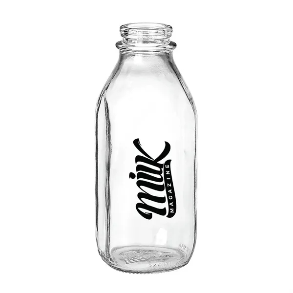 Clear color option for 1 Quart Glass Milk Bottle