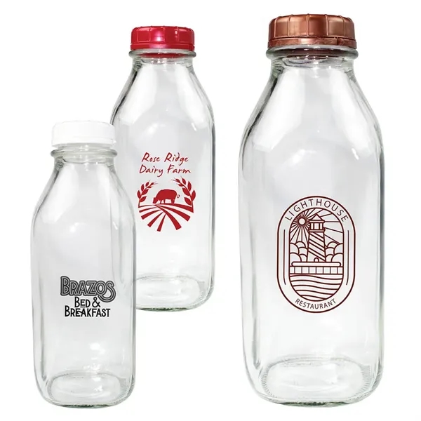 Extra color option for 1 Quart Glass Milk Bottle With Lid