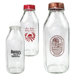 Photo of 1 Quart Glass Milk Bottle With Lid
