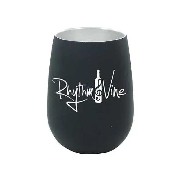 Black color option for Halcyon® 12 Oz. Stainless Steel Wine Glass   Gift Set