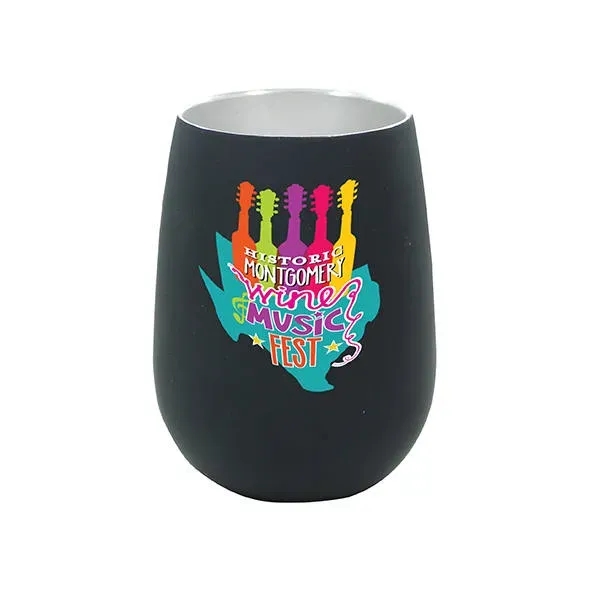 Black color option for Halcyon® 12 Oz. Stainless Steel Wine Glass   Gift Set, Full