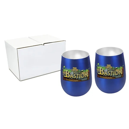 Main photo of Halcyon® 12 Oz. Stainless Steel Wine Glass   Gift Set, Full