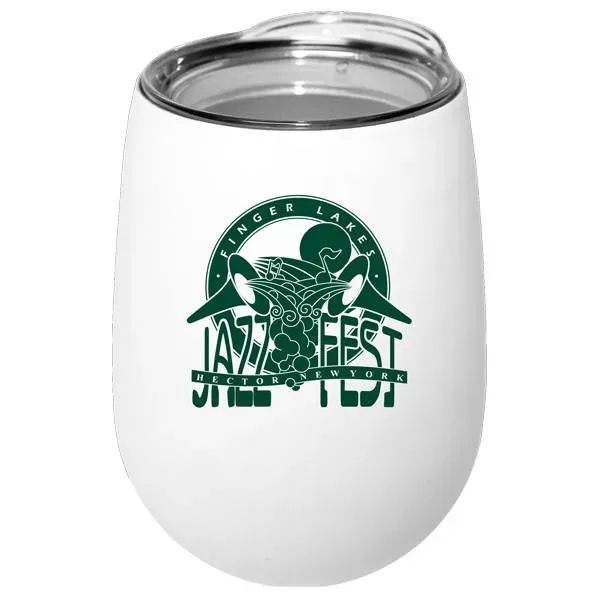 White color option for Halcyon® 12 Oz. Stainless Steel Wine Glass With Acrylic Lid