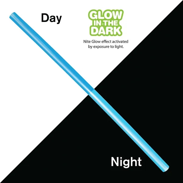 Light Blue color option for Nite Glow Reusable Straw, Blank