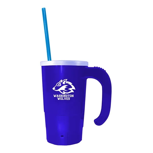 Blue color option for 20 Oz. Stackable Beer Stein/Straw/Lid Set