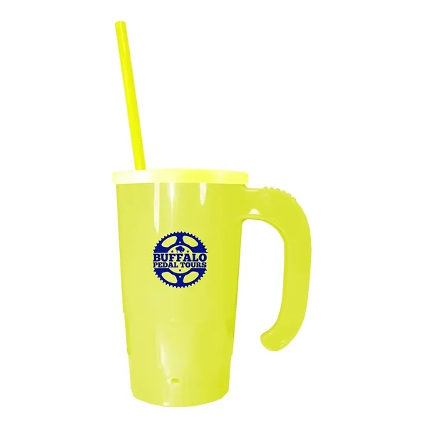 Neon Yellow color option for 20 Oz. Stackable Beer Stein/Straw/Lid Set