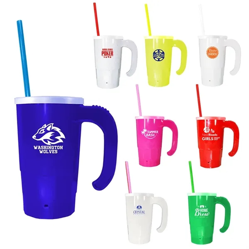 Main photo of 20 Oz. Stackable Beer Stein/Straw/Lid Set