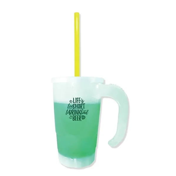 Frosted To Green color option for Mood™ 20 Oz. Stackable Beer Stein/Straw/Lid Set