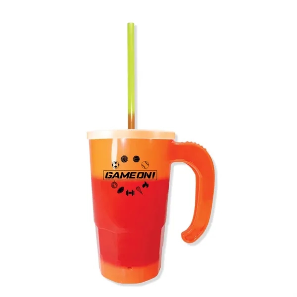 Orange To Tropical Red color option for Mood™ 20 Oz. Stackable Beer Stein/Straw/Lid Set