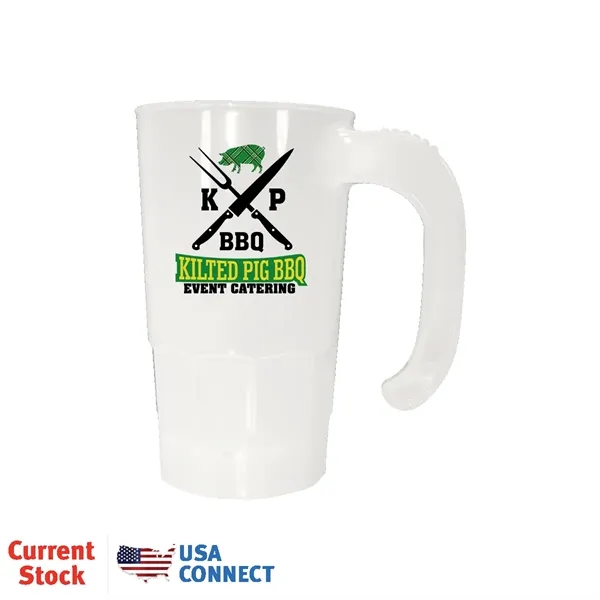 Frosted color option for 20 Oz. Stackable Beer Stein, Full Color Digital