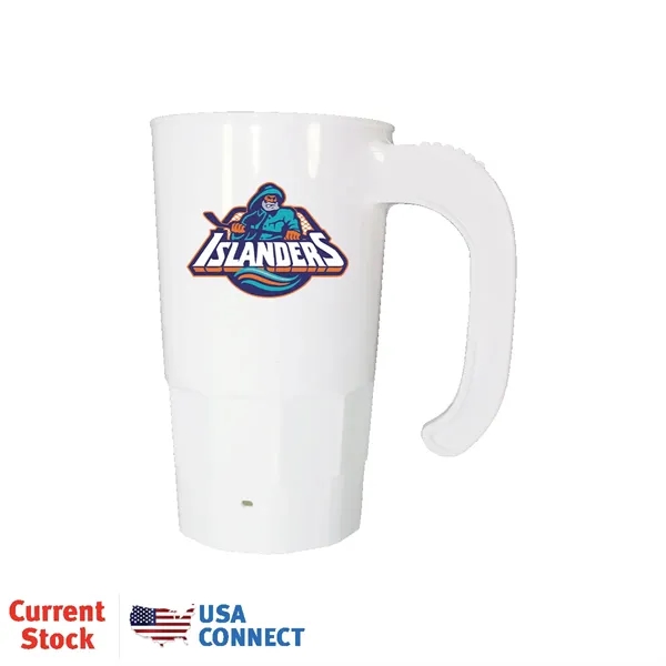 White color option for 20 Oz. Stackable Beer Stein, Full Color Digital