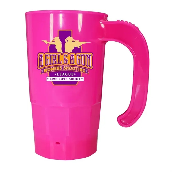 Neon Pink color option for 20 Oz. Stackable Beer Stein (2 Side), Full Color Digital