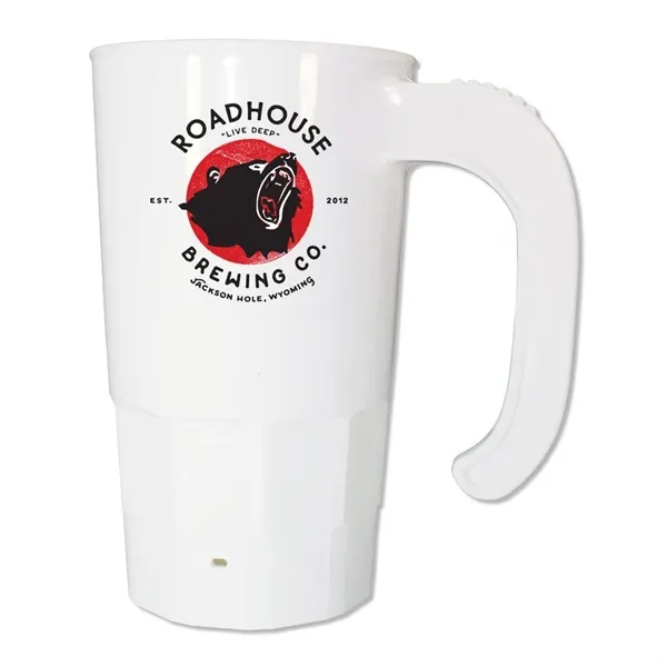 White color option for 20 Oz. Stackable Beer Stein (2 Side), Full Color Digital