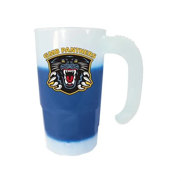 Frosted To Blue color option for Mood™ 20 Oz. Stackable Beer Stein (2 Side), Full Color Dig