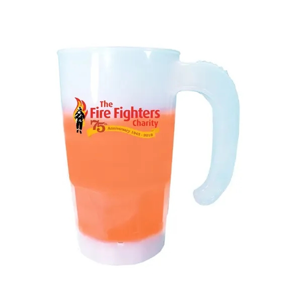 Frosted To Orange color option for Mood™ 20 Oz. Stackable Beer Stein (2 Side), Full Color Dig