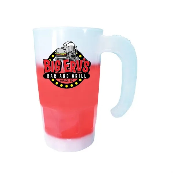 Frosted To Red color option for Mood™ 20 Oz. Stackable Beer Stein (2 Side), Full Color Dig