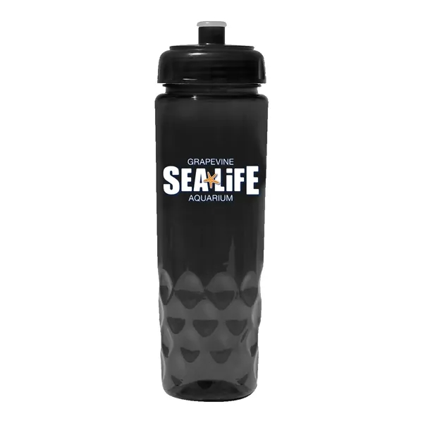 Trans Black color option for Recycled Pet   24 Oz. Bottle With Push 'N Pull Cap, Full Col
