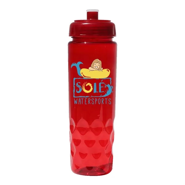 Trans Red color option for Recycled Pet   24 Oz. Bottle With Push 'N Pull Cap, Full Col