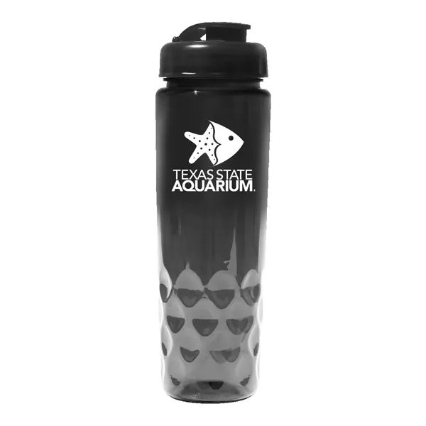 Trans Black color option for Recycled Pet   24 Oz. Bottle With Flip Top Cap